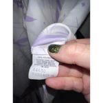 Square One 80s Vintage White Purple Abstract Button Up Top Made in USA size 38 Photo 7