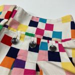 Anthropologie Anthro Odille Rainbow Pixel Check Print Zip Front Cotton Mini Skirt Womens 2 Photo 6