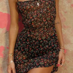 Rat & Boa  Floral Sheer Mini Dress Photo 0