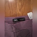 ZARA Pink Houndstooth Pants Photo 1