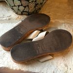 Qupid  ivory crisscross slides sz 10 Photo 4