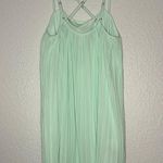 BCBGeneration size XS Cross Strap Pleated Aqua Mint Lined Cocktail Mini Dress Photo 8