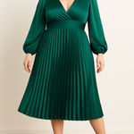 Baltic Born NWT  Louie Pleated Emerald Green Holiday Party Midi Dress Size XL Photo 0