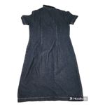 Duck head Denim Dress Petite Button Front Casual Dark Wash Shirt Dress 4P Photo 1