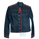 MARITHE FRANCOIS GIRBAUD Women's Vintage Denim Slim Fit Jean Jacket Size Medium Blue Photo 0