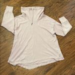 None NWOT Oversized Women's Thermal Pink Sweatshirt Photo 4