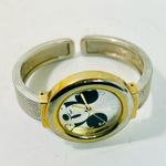 Disney Mickey Mouse Silver & Gold Tone Cuff Bangle Wristwatch NEEDS BATTERY Photo 4