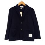 NWT Thom Browne Sack Jacket Wool Tech Milano Navy Blazer IT 36 00 Made In Italy Photo 2