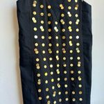 Kate Spade  Black Sleeveless Sequin Gold Sparkle Party Cocktail Dress Size 8 Photo 2