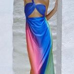 Baobab Eliza One Shoulder Maxi Dress Dawn Womens Size Large Pink Photo 0