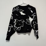 Ted Baker  NWT‎ Black Ruthii Print Cropped Sweatshirt Size 2 (6 Equivalent) Photo 5