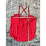 Chaser NWT!  Pinkish Red Strappy Cross Back Linen Blend Tank Medium Photo 4
