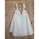 Lulus NWT  Darling Composure White Jacquard Floral Tie-Strap Mini Dress Size XL Photo 1