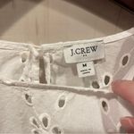 J.Crew Cute white cotton breezy  eyelet top lined boho preppy coastal beach Photo 2