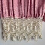Jessica McClintock Vintage 80s Jessica McClintock Lord & Taylor Pink 100% Silk And Lace Top Size 6 Photo 3