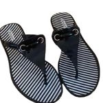 ✨ Dexter Womens striped plastic thong sandals✨ Black Size 10 Photo 0