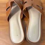 Cushionare Cushionaire Voyage Slide‎ Sandal Slip On Tan Brown Vegan Leather Casual Flat 8.5 Photo 4