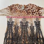 Vocal Chandelier Print Animal Leopard Long Sleeve Top Bling Rhinestone USA Women Photo 6