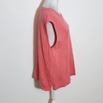 Lou & grey  Sleeveless Pink Muscle Tee Size Large Pink Textured Sleeveless Top Photo 3