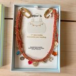 Piper K NIB NWT 17" Bag Charm Dalmation Jasper Natural Shell and Glass Orange Photo 2