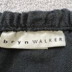 Bryn Walker Linen Skirt Womens Small Black Elastic Waist Made in USA Tulip Hem Photo 3