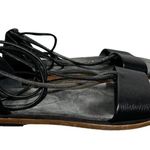 Brunello Cucinelli  Monili Beaded Flat Sandal Leather Ankle Wrap Tie 38 7.5 Photo 1