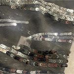 Romeo + Juliet Couture Romeo & Juliet Sheer Grey Sequined Racerback Glam Night Out Top Blouse Photo 9