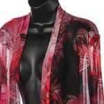 Fuzzi Pink & Fuchsia Abstract Floral Knee Length Long Sleeve Cape/Shawl Size M Photo 1