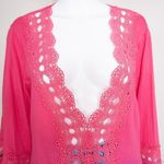La Blanca pointelle cotton pink tunic, coverup size M Photo 5