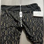 S2 Sportswear Black, Gold & Silver Polka Dot Printed High Rise Capri Leggings 1X Black Photo 6