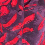 C.M. Shapes Purple/Red Print Layered Look Button Up Blouse 2X Photo 8