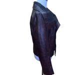 Vigoss Brown Faux Leather Moto Jacket Size Small Photo 7