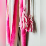 Lemlem White Neon Pink Striped Handwoven Caftan Dress Photo 8