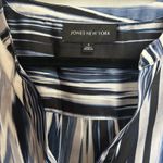 Jones New York Jones‎ New York Size Small Pullover Blue White Black Blouse Long Sleeve V Neck Photo 3