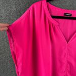 Torrid  Women's Size 3 (3X) Georgette Dolman Blouse Top Hot Neon Pink Flowy Light Photo 4