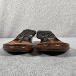 Women’s Born Leather Laser Cut Sandals Slip On Thong Black size 8 Photo 3