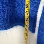 Laura Ashley Vtg  Mohair Sweater Blue Turtleneck Open Knit Crop Preppy Ski Soft L Photo 7
