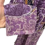 Chico's Chico’s Paisley Scroll Print Pleated Cardigan Sweater Purple Gold Size XL Photo 3