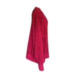 Aerie Oversized Ribbed V-Neck Sweater Long Sleeve Red Pullover Women's Medium Photo 2