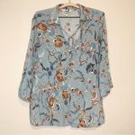 Jaase  Multicolor Floral Bohemian Peasant Bell Sleeve Top Size S Photo 0