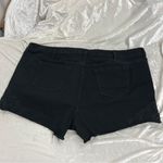 Torrid  black denim shorts size 24 cutout embroidery Photo 1