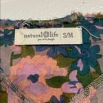 Natural Life  COTTON FLORAL BLOUSE SMALL/MEDIUM GREEN BLUE Photo 2