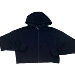 Yogalicious  black waffle knit cropped zip up Photo 0