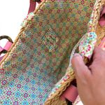 Vera Bradley Straw Tote Retired Capri Melon Beach Bag Pink Strap Paisley Summer Photo 8