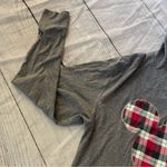 Disney  Parks Disneyland size medium gray long sleeve hooded T-shirt plaid Mickey Photo 1