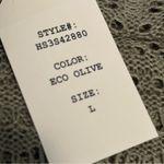 Hippie Rose  olive open front pointelle cardigan Photo 7