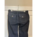 Loft Ann Taylor  Modern Flare Dark Denim Jeans Size 6 Low Rise Y2K Stretch City Photo 8