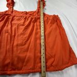 Torrid Size 4 Orange Double Gauze Ruffle Button Front Sleeveless Tank Top Photo 8