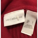 Liz Claiborne  Large Red Turtle Neck Sweater Full Zipper Front Long Sleeve Photo 7