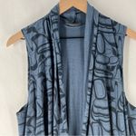 Wild Coast Blue Stretch Knit Open Front Sleeveless Draped Cardigan Shark Bite Size L Photo 1